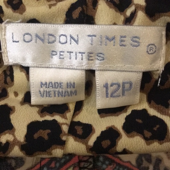 London Times sleeveless print dress. 12p. EUC - Picture 5 of 7